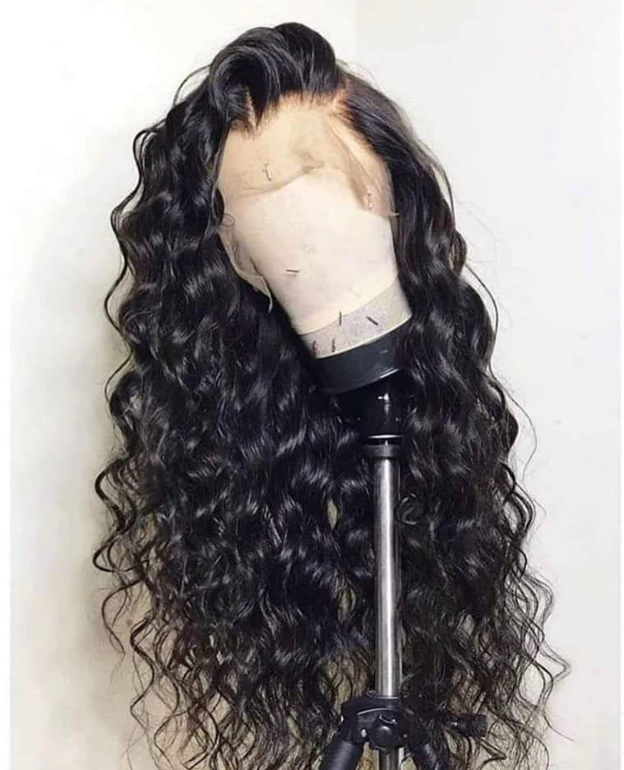 Transparent 13x4 Glueless lace front wig (10a)-curly