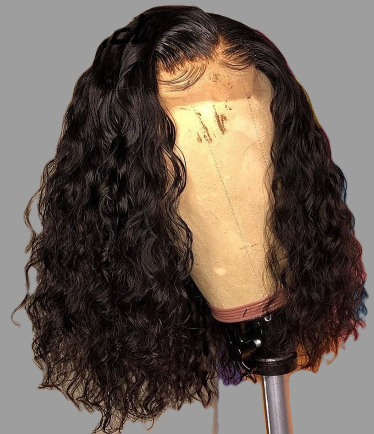 HD 4x4 Glueless lace closure wig (10a)-curly